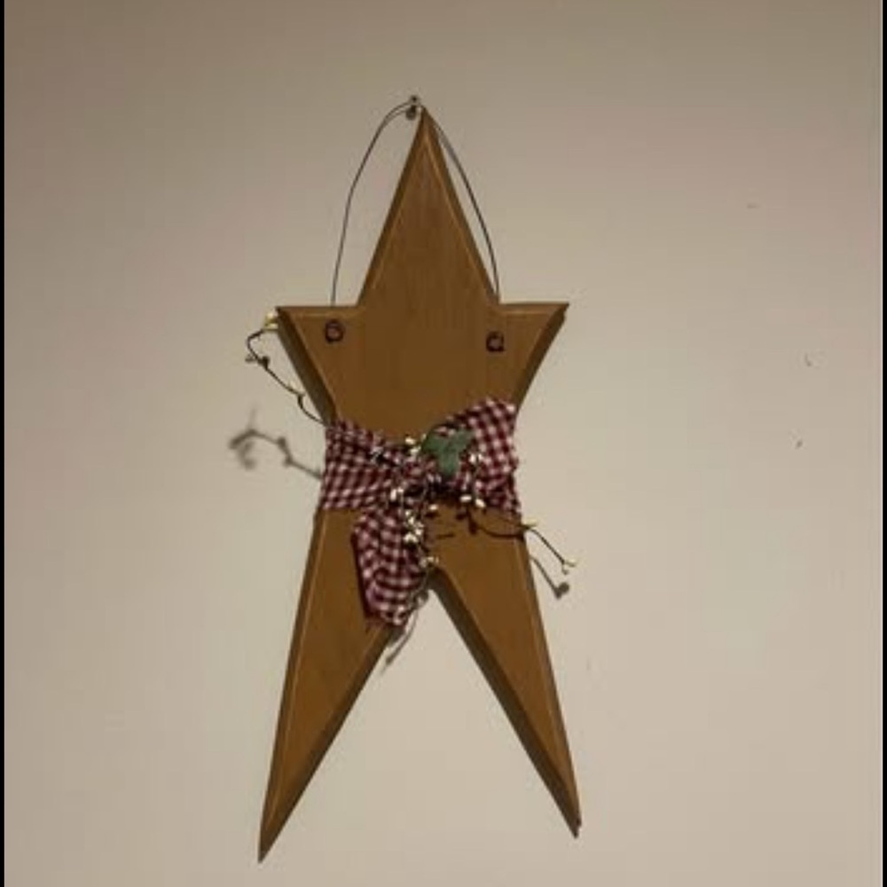 Rustic Brown Star Wall Accent